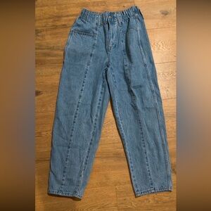 Blue high-waisted wide-leg jeans Madewell size xs